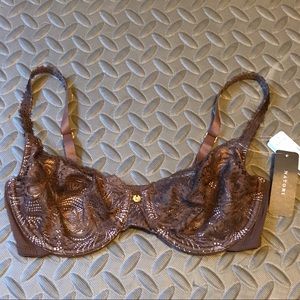 Natori NWT Lace Bra - Chocolate/Lavender - 34C